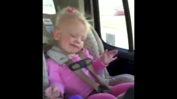 Adorable Toddler Rocks Out to Music in the Car! 