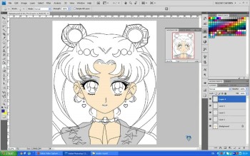 Sailor Moon - Selenit Saturn season2 - adobe photoshop drawings 