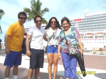 Basurto's family vacation at Carnival Cruise on May 2013 