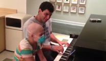 The quarterback from University of Memphis Football Team put his other talent to use at a children's hospital where he sweetly joined Breanna for duet.  She'll remember this always! 