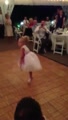 This flower girl is certainly not a wallflower. When the music starts playing her dance moves are in sync with every beat. For a second, these wedding guest forgot about the bride and groom! 