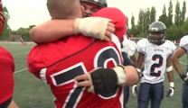 This military Sergeant took off one uniform to put on another. When he surprises his teen son by dressing as his football team's opponents both team colors became one in the same - red, white, and blue. Your eyes may get a little watery as you watch them reunite in a way that we have yet to see. 