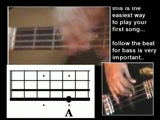 simple bass tutorial the easiest way 2 play a song with 4 notes.<br /> most important notes key of C : <br />C - F - G - A<br />