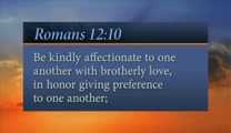 In Short: Who first?<br /><br />Verse: "Be kindly affectionate to one another with brotherly love, in honor giving preference to one another." <br />—Romans 12:10<br /><br />For more daily devotionals, visit www.itiswritten.com/everyword<br /><br />10/11/13