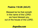 Blessed is He who comes in the name of the LORD (Yahweh). Read more at https://www.angeesee.com/blessed-is-he-who-comes-in-the-name-of-the-lord.html