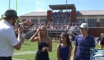 Georgia Southern Athletics celebrated Military Appreciation Day at Paulson Stadium by reuniting the Adams family with their father who has been stationed in Korea.