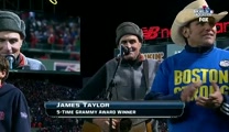 The Red Sox honor the Boston Marathon victims as James Taylor sings "America the Beautiful" during the seventh-inning stretch.