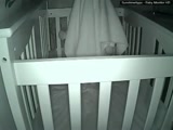 A mom had just tucked her baby in for the night, when she saw her baby doing the silliest thing ever on the baby-cam!