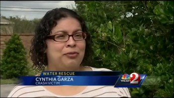 Woman Saved From Sinking Vehicle Thanks Her Guardian Angels. Watch the Footage!
