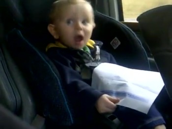 Silly Baby Boy Thinks He's Singing a Taylor Swift Hit - LOL 