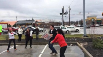 Strangers Surprise a Dancing Sign Guy with A Flash Mob. . .and Money for College! 