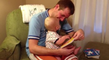 Sweet Boy Can't Stop Laughing at His Favorite Book 