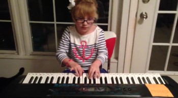Katy Rose taught herself to play "Let It Go" From Frozen