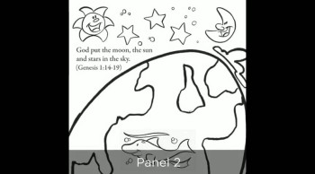 Story of Creation Bible Coloring Card by Memory Cross 