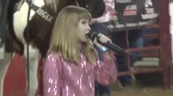 10 Year Old Sings The National Anthem  