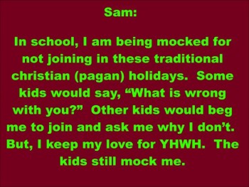 I have been struggling for many many years with the origins of christmas, easter, and other "holidays" that the ways and practice thereof do not conform or are not found in the bible.  Check out this video my family and I put together. Most of you know these truth already, but how much do we really care? Is Ignorance really bliss?