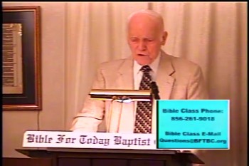 BFTBC – Acts 5:26-31  – Midweek Service  – Pastor D. A. Waite<br />					<br />On Thursday, September 4,  2014, Pastor D. A. Waite discussed Acts 5:5-13 at the midweek service of the Bible For Today Baptist Church of Collingswood, New Jersey.<br />								<br />Pastor D. A. Waite<br />Bible For Today Baptist Church<br />900 Park Avenue<br />Collingswood, NJ 08108<br />					<br />www.BibleForToday.org<br />856-854-4747			<br />	<br />Acts 5:26-31<br /><br />   26 Then went the captain with the officers, and brought them without violence: for they feared the people, lest they should have been stoned.  27 And when they had brought them, they set them before the council: and the high priest asked them,  28 Saying, Did not we straitly command you that ye should not teach in this name? and, behold, ye have filled Jerusalem with your doctrine, and intend to bring this man's blood upon us.  29 Then Peter and the other apostles answered and said, We ought to obey God rather than men.  30 The God of our fathers raised up Jesus, whom ye slew and hanged on a tree.  31 Him hath God exalted with his right hand to be a Prince and a Saviour, for to give repentance to Israel, and forgiveness of sins.			<br />						<br />without violence, have been stoned, teach in this name, filled Jerusalem, blood upon us, obey God rather than men, whom ye slew, God hath exalted, Prince, Saviour, BFTBC, D. A. Waite, Collingswood, Bible For Today<br />							<br />https://www.BibleForToday.org<br />https://www.sermonaudio.com/biblefortoday<br />https://vimeo.com/biblefortoday<br />