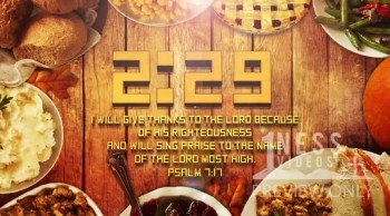 Thanksgiving Table Church Countdown - Oneness Videos 