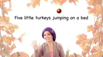 Thanksgiving Songs for Children - Five Little Turkeys - Kids Songs with Lyrics 