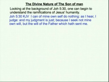Lesson 12 of ? on defining the divine nature of God, His Son, and made available to the believer.