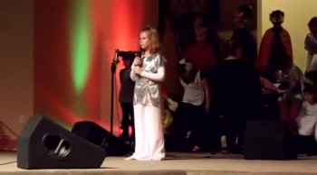 Kids Christmas Program & 9 yr old sings 'Silent Night' 