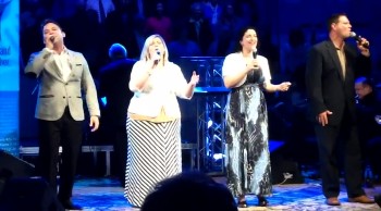 Guest worship leader Tony LeBron and Aloma Baptist Church's praise team leads the choir and congregation in singing Paul Baloche's "Our God Saves".  Aloma continues to worship the Lord.
