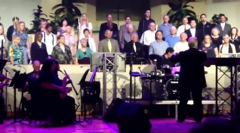 Steve Parker leads Aloma Baptist Church's choir in singing <br />Micah Stampley's "Worthy To Be Praised".  Aloma continues to worship the Lord.