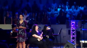 Guest worship leader Cory Stanley, Aloma Baptist Church's praise team and choir lead the congregation in singing Kristian Stanfill's "Jesus Paid It All".  Aloma continues to worship the Lord.