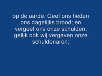 Het 'Onze Vader' gebed om mee te bidden. <br />Het gebed wat Jezus ons leerde