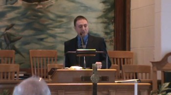 Jeremy preaching his first message