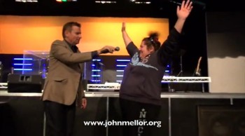 Lady crippled with painful osteoarthis healed & no more walking stick - John Mellor Healing Ministry