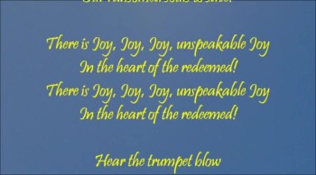 There Is Joy, Joy, Joy! 