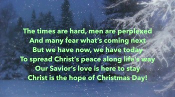 Christ Is The Hope Of Christmas Day! 