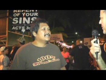 Street evangelism, Maui, Hawaii, Preaching the Gospel of everlasting life through Jesus Christ