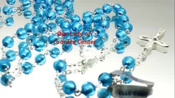 Light Blue Glass over Sterling Silver Beads Rosary 