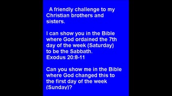  A friendly challenge to my Christian brothers and sisters. 