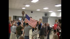 Sunshine sings God Bless The USA at VFW (Lee Greenwood) 