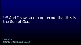 Gospel of John (Study Series)<br />Chapter and Verse By Verse Study<br />Gospel of John Chapter 1 