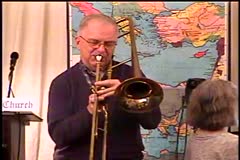 Crown Him With Many Crowns   – David Warren  – BFTBC<br />					<br />On Thursday, November 19,  2015, David Warren played “Crown Him With Many Crowns ” on the trombone at the midweek service of the Bible For Today Baptist Church of Collingswood, New Jersey.<br />	<br />All midweek services are streamed live Thursdays at 8:00 pm ET at  https://biblefortoday.org/flow_player.htm<br />				<br />Pastor D. A. Waite<br />Bible For Today Baptist Church<br />900 Park Avenue<br />Collingswood, NJ 08108<br />					<br />https://www.BibleForToday.org<br />856-854-4747<br />	<br />https://www.sermonaudio.com/biblefortoday<br />https://vimeo.com/biblefortoday<br />\https://www.godtube.com/biblefortoday/<br />https://www.youtube.com/watch?v=NNAacl4L1gk&list=UUg1xGFDgLaxgOtFJ4yK4S8w<br />https://www.facebook.com/pages/The-Bible-For-Today/111060712302527?rf=108268419215265<br /><br /><br />Crown Him with many crowns, the Lamb upon His throne.<br />Hark! How the heavenly anthem drowns all music but its own.<br />Awake, my soul, and sing of Him who died for thee,<br />And hail Him as thy matchless King through all eternity.<br /><br />Crown Him the virgin’s Son, the God incarnate born,<br />Whose arm those crimson trophies won which now His brow adorn;<br />Fruit of the mystic rose, as of that rose the stem;<br />The root whence mercy ever flows, the Babe of Bethlehem.<br /><br />Crown Him the Son of God, before the worlds began,<br />And ye who tread where He hath trod, crown Him the Son of Man;<br />Who every grief hath known that wrings the human breast,<br />And takes and bears them for His own, that all in Him may rest.<br /><br />