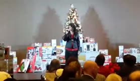 Angelia Moore singing "Happy Birthday Jesus" in Dalton Ga. 