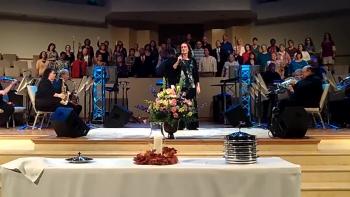 Vocalist Jennifer Erickson and Aloma Baptist Church's choir sings Travis Doucette's "God of the Ages".  Aloma continues to worship the Lord.