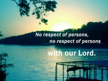 No Respect of Persons 