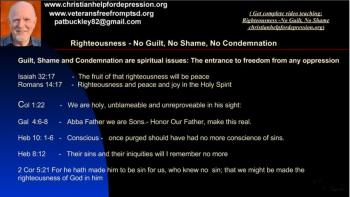 Guilt, Shame and Condemnation must go … 