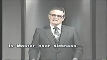 Pastor Lloyd Couch preaching on "Christ the Master" in ASL and voice for the Deaf.