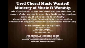 Used Choir Music Wanted 