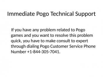 Pogo Customer Support +1-844-305-3103 