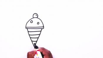 Ice Cream Drawing - Step by Step 