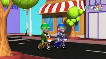 Nursery Rhymes and Songs for Kid - Cycling on the street | Kachy TV Nursery Rhymes - Kids Songs.