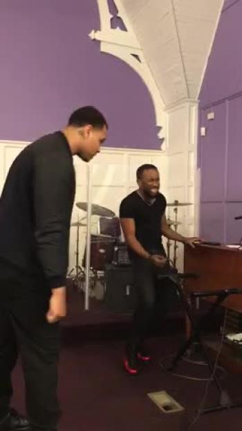 Nu Covenant singing Speak into the Atmosphere at Practice 