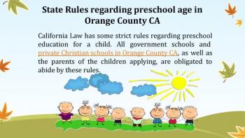 Exact preschool age in Orange County CA